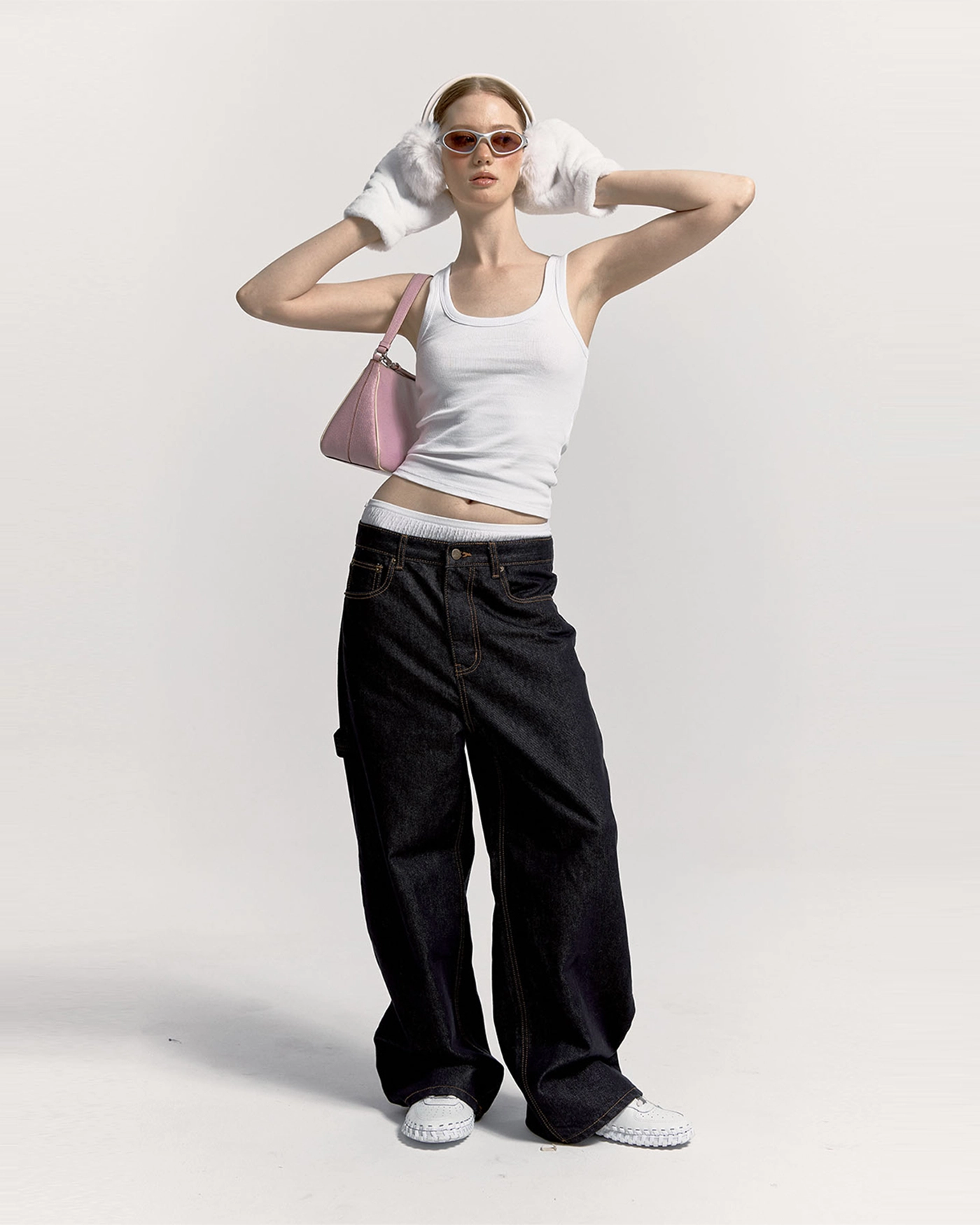 Kashiko★韓国★人気★Embroied Nonfade Denim Pants 2色 KASHIKO Embroied Nonfade Denim Pants
